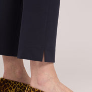 Panta Audrey punto milano cotone navy
