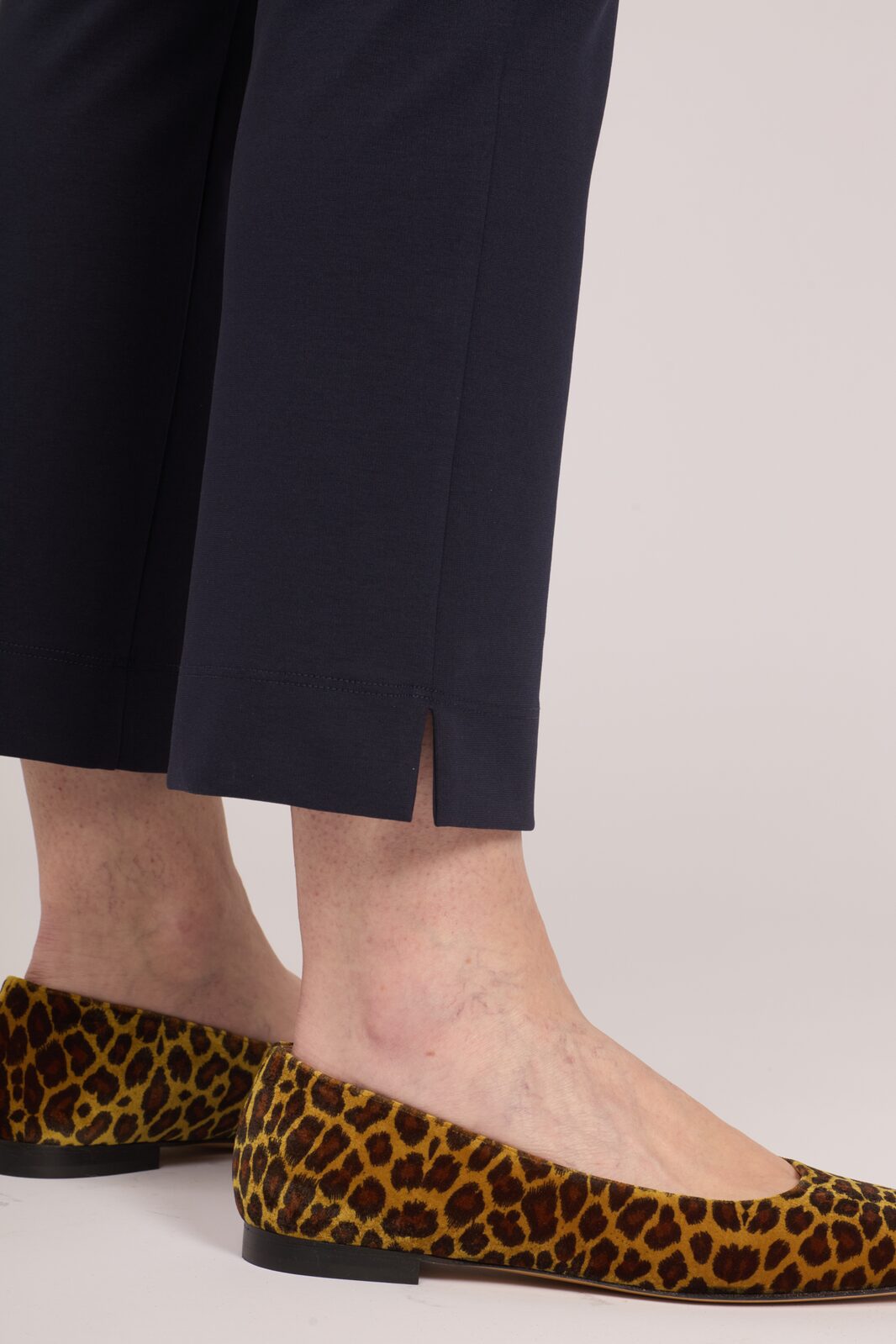 Panta Audrey punto milano cotone navy