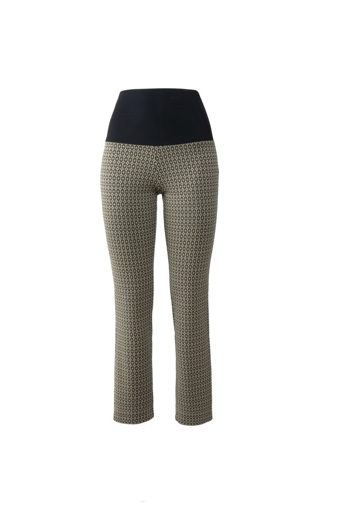 Panta Audrey Jacquard militare con baschina