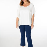Panta BB cotone blu chiaro con baschina