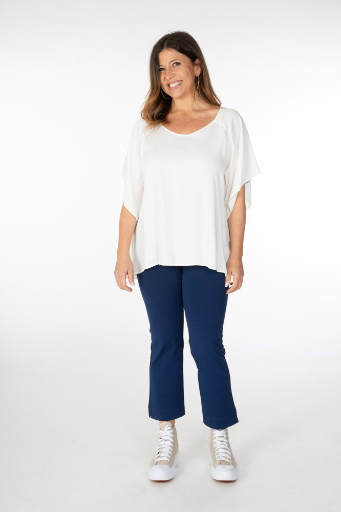 Panta BB cotone blu chiaro con baschina