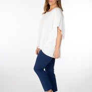 Panta BB cotone blu chiaro con baschina