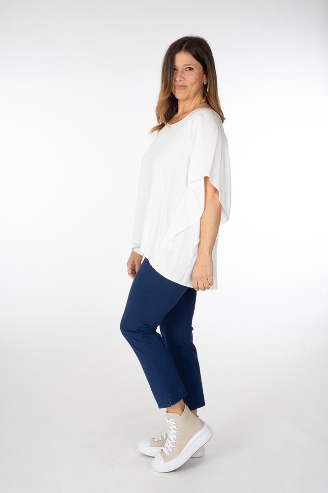 Panta BB cotone blu chiaro con baschina