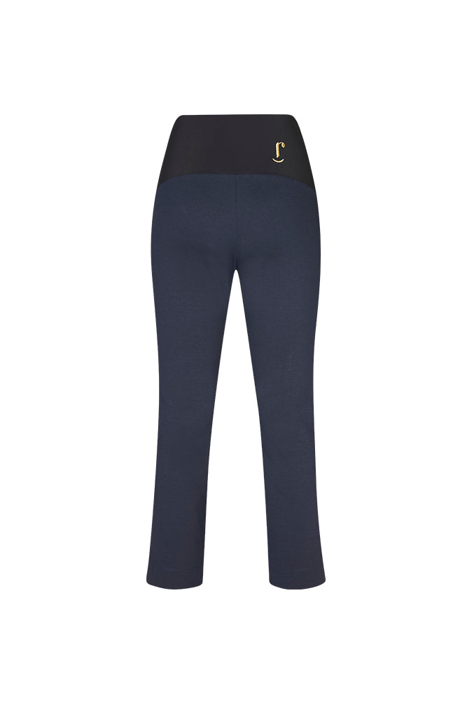 Panta BB in punto milano cotone navy