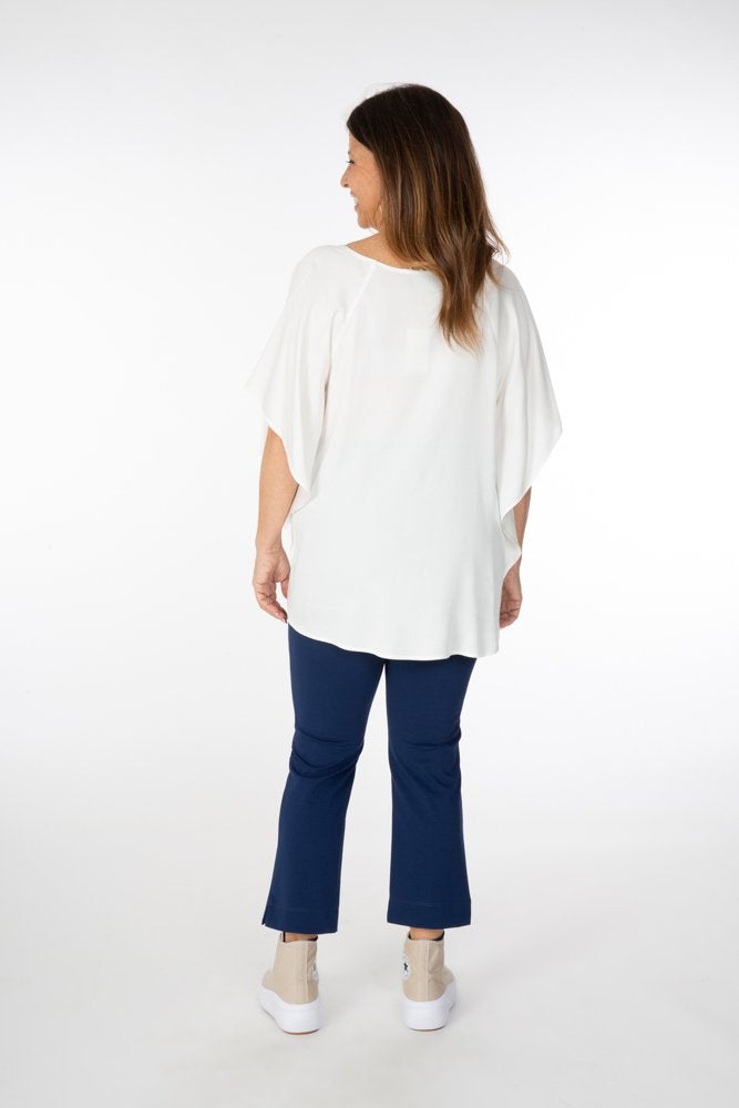 Panta BB cotone blu chiaro con baschina
