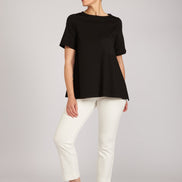 Panta BB in punto milano cotone bianco
