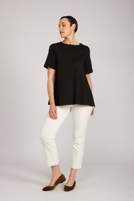 Panta BB in punto milano cotone bianco