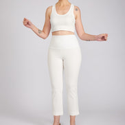 Panta BB in punto milano cotone bianco