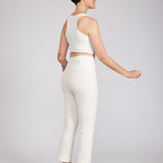Panta BB in punto milano cotone bianco
