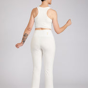 Panta BB in punto milano cotone bianco