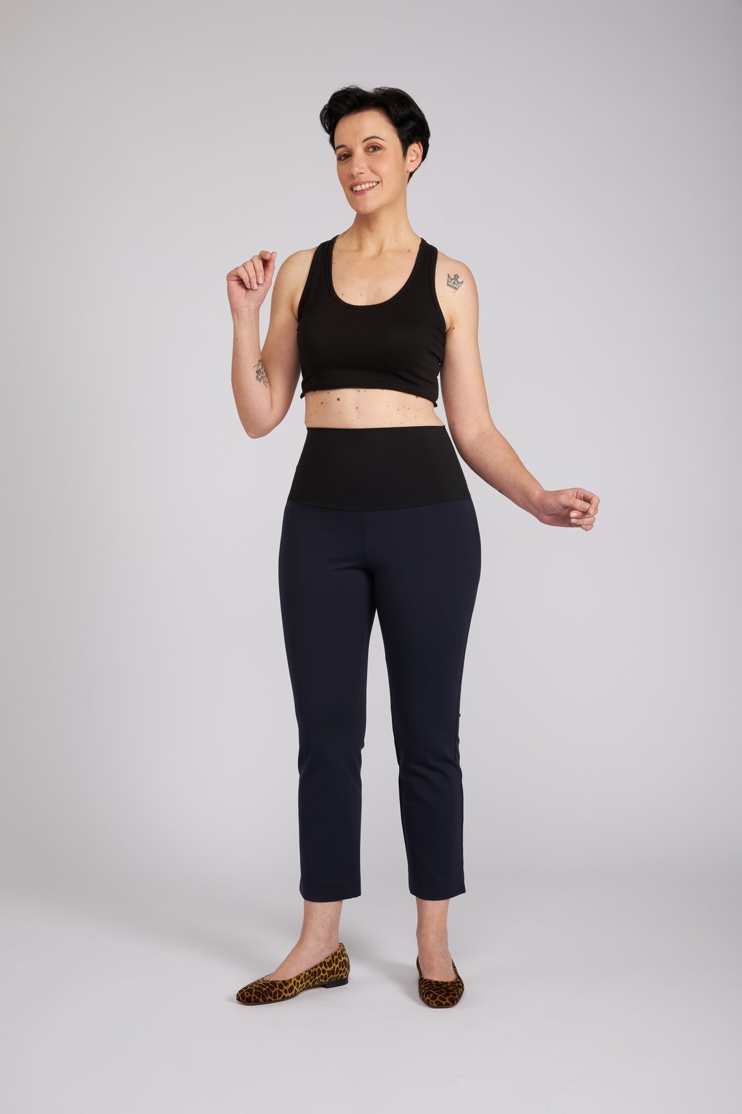 Panta BB in punto milano cotone nero