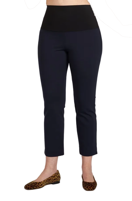 Panta BB in punto milano cotone navy