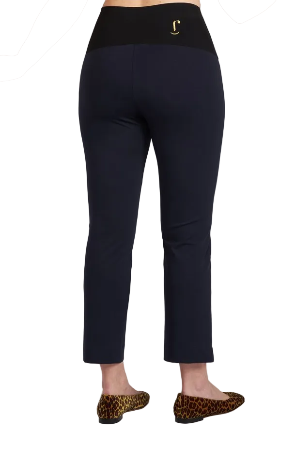 Panta BB in punto milano cotone navy