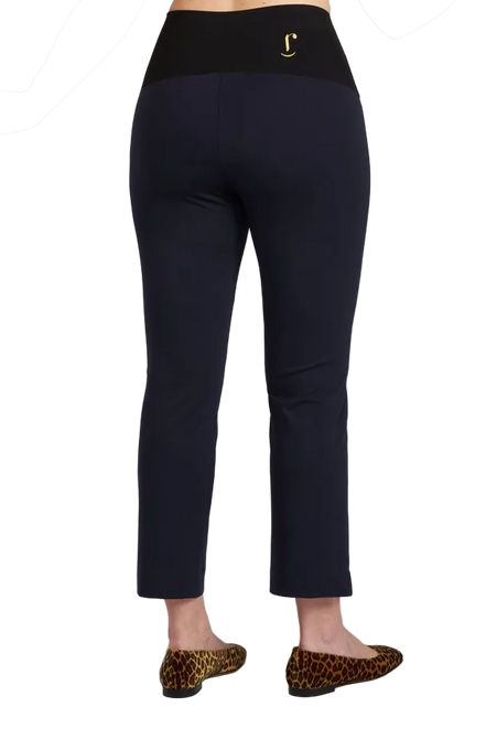 Panta BB in punto milano cotone navy