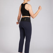 Panta BB in punto milano cotone navy
