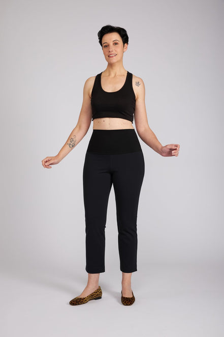 Panta BB in punto milano cotone nero