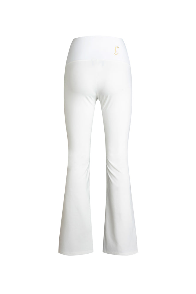 Panta Milano in punto milano cotone bianco