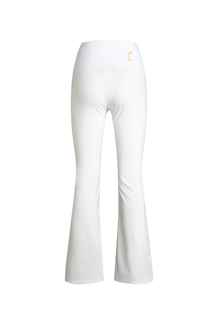 Panta Milano in punto milano cotone bianco