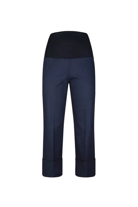 Panta Havana cotone navy con baschina