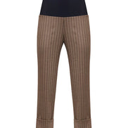 Panta Havana gessato marrone con baschina