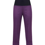 Panta Havana gessato viola con baschina
