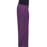 Panta Havana gessato viola con baschina