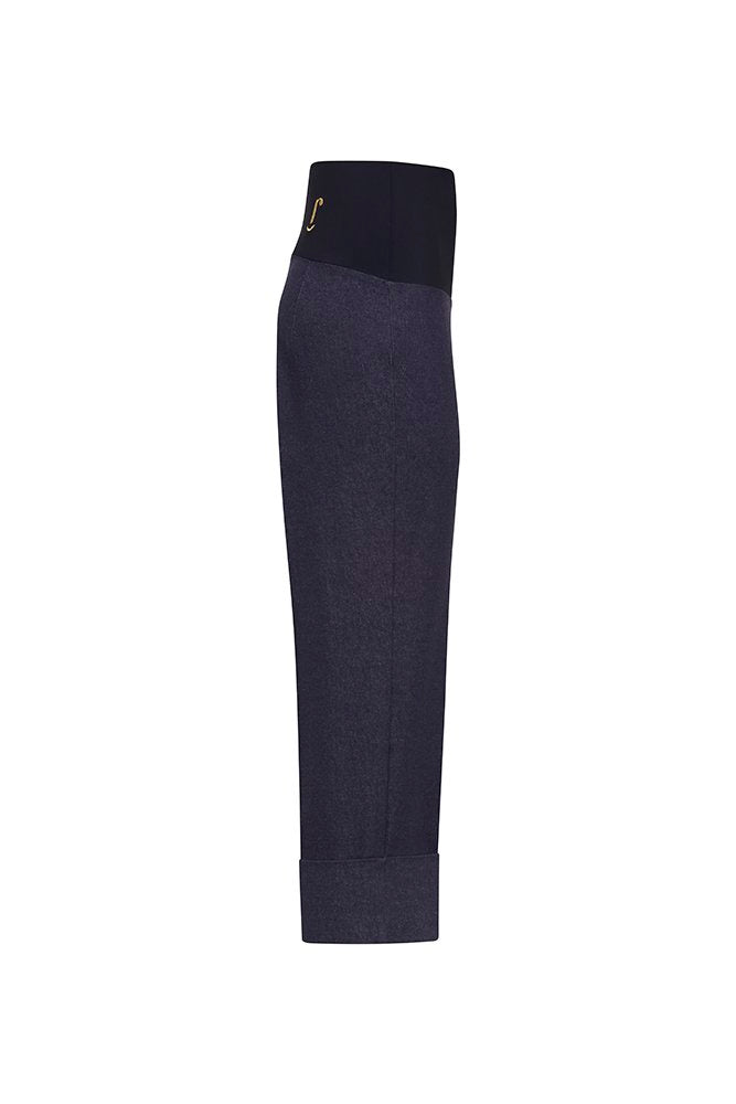 Panta Havana jeans blu con baschina