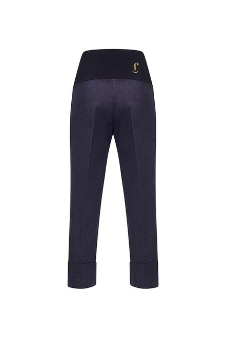 Panta Havana jeans blu con baschina