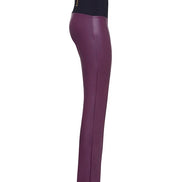 Panta donna in ecopelle viola con spacchi frontali – Panta NY