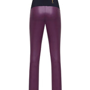 Panta donna in ecopelle viola con spacchi frontali – Panta NY