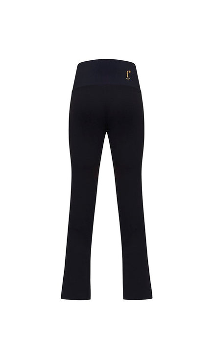 Panta Ny con spacchi frontali in punto Milano nero