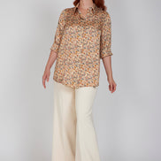 Panta Firenze crepe cady avorio con baschina