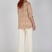 Panta Firenze crepe cady avorio con baschina
