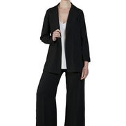 Panta Firenze crepe satin nero con baschina