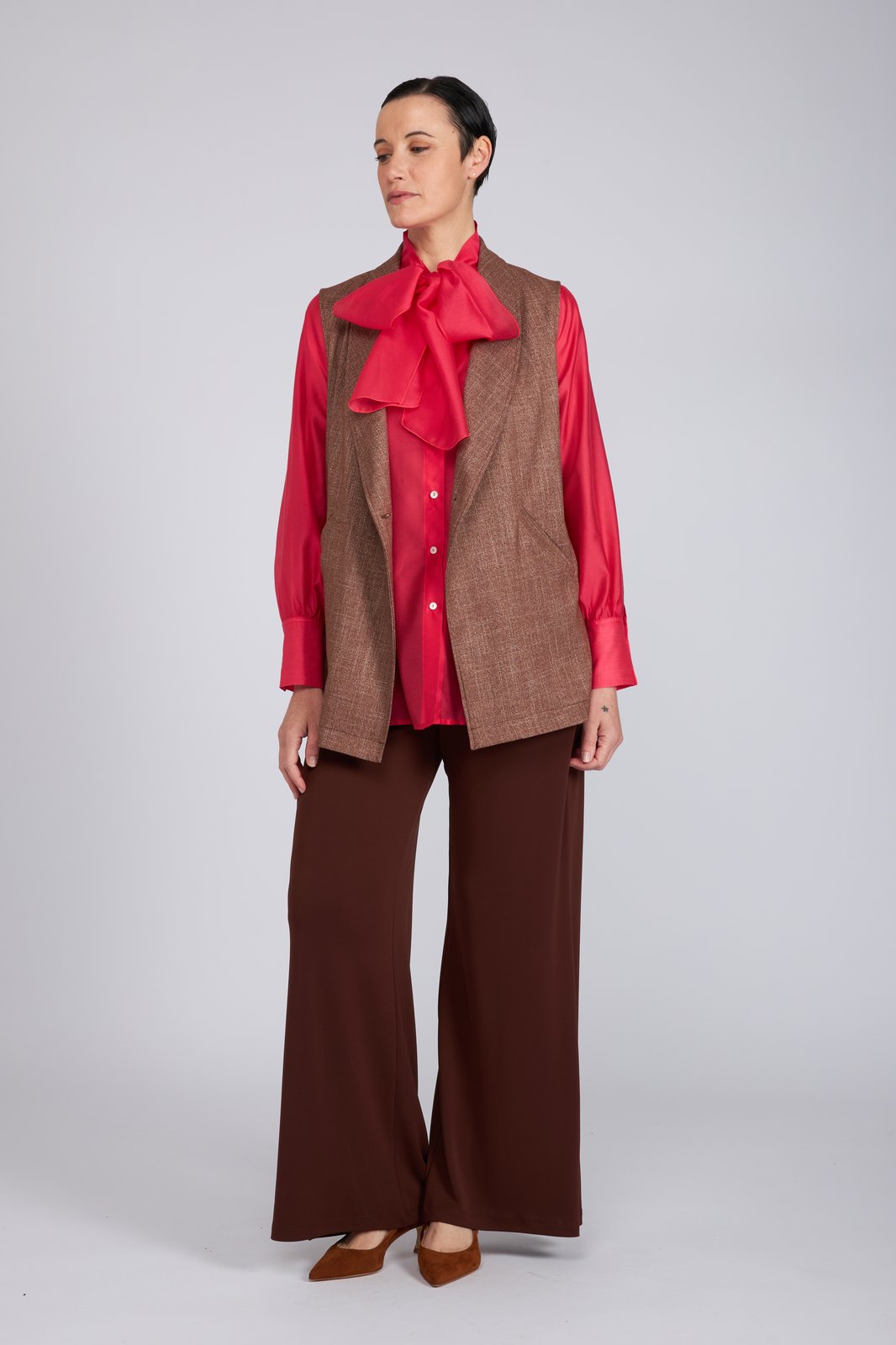 Gilet Kyoto cioccolato