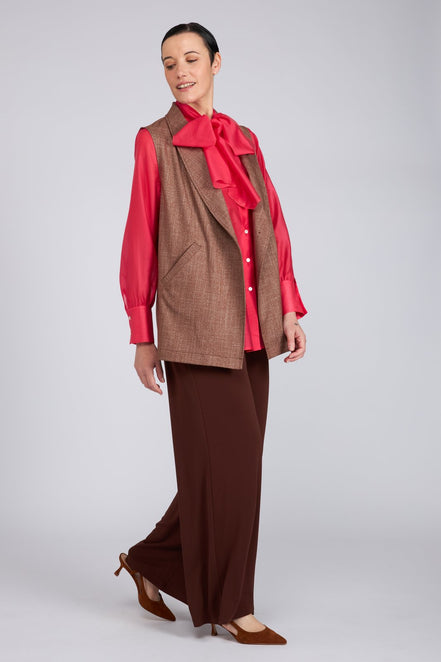 Gilet Kyoto cioccolato