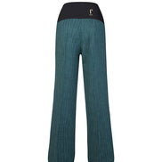 Panta Firenze gessato verde con baschina