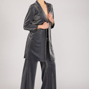 Panta Firenze glitter silver blu
