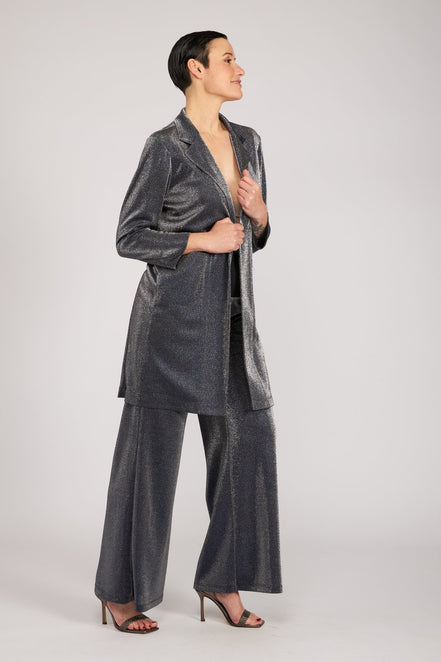 Panta Firenze glitter silver blu
