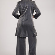 Panta Firenze glitter silver blu