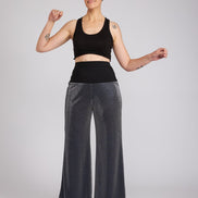 Panta Firenze glitter silver blu