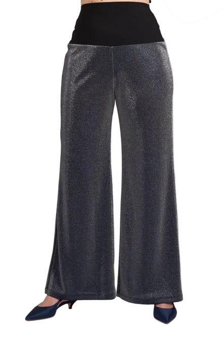 Panta Firenze glitter silver blu