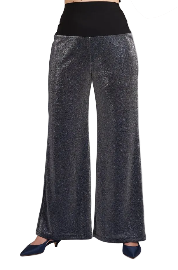 Panta Firenze glitter silver blu