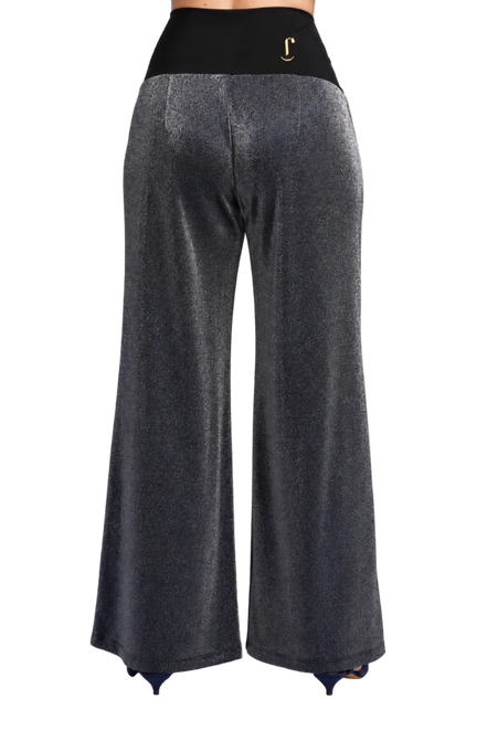 Panta Firenze glitter silver blu
