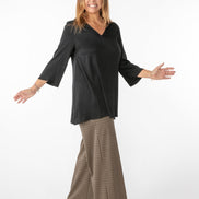 Panta Firenze jacquard marrone con baschina