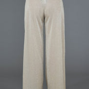 Panta Firenze glitter panna e platino con baschina