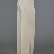 Panta Firenze glitter panna e platino con baschina