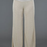 Panta Firenze glitter panna e platino con baschina