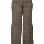 Panta Firenze stampa tweed marrone-beige