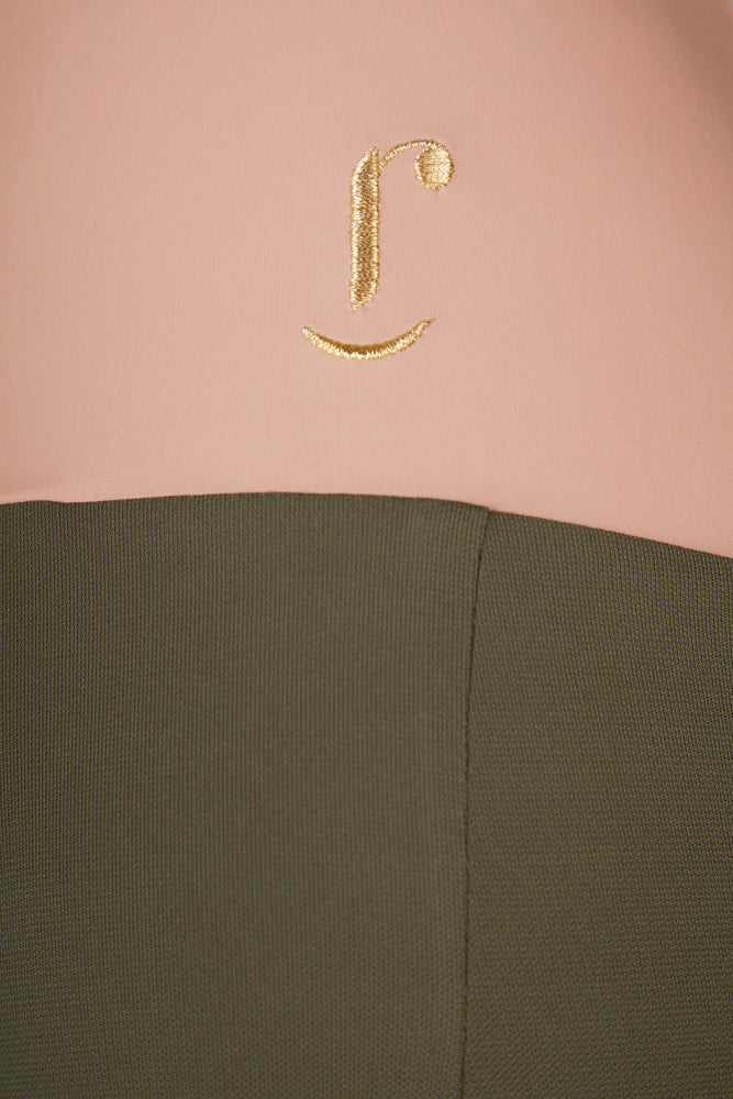 Panta Firenze fluido verde militare con baschina